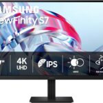 Samsung 27" ViewFinity S7 (S70H) High-Resolution Monitor - 4K UHD (3840x2160), IPS, HDR10, Eye Saver Mode, HDMI and DP Ports, Display Manager, LS27H70DEANXZA