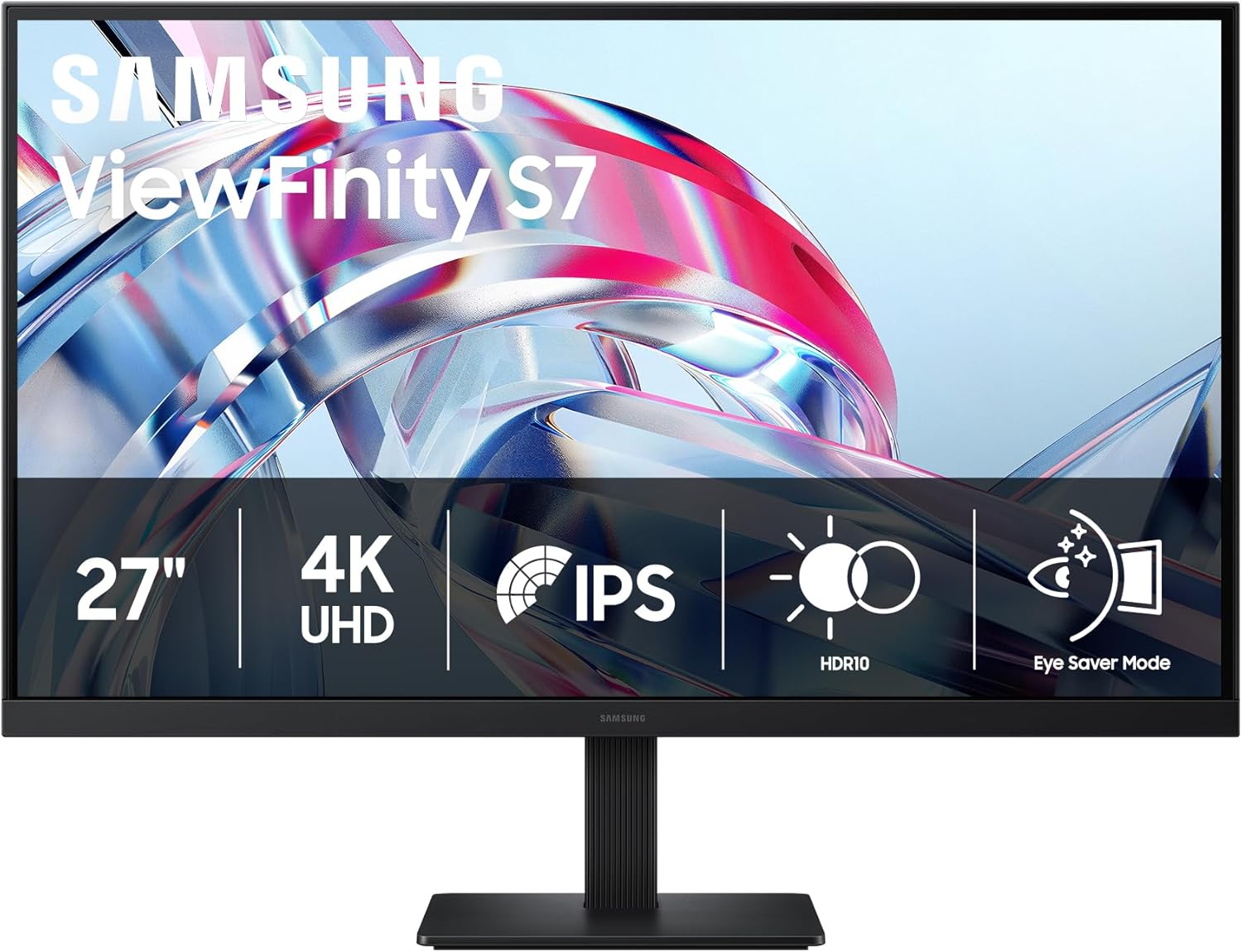 Samsung-27-ViewFinity-S7-S70H-High-Resolution-Monitor-4K-UHD.jpg Samsung 27" ViewFinity S7 (S70H) High-Resolution Monitor - 4K UHD (3840x2160), IPS, HDR10, Eye Saver Mode, HDMI and DP Ports, Display Manager, LS27H70DEANXZA - Image 1