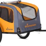 Schwinn 13-SC315 Rascal Bike Pet Trailer, For Small and Large Dogs, Lightweight, Tow with Bicycle, Up to 50 lbs. Small, Orange/Grey