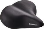Schwinn Comfort Bike Seat, Quilted or Foam Padded Bike Saddle, Various Styles, Weather-Resistant Cover, Easily Attaches to Most Standard Seatposts