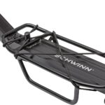 Schwinn Deluxe Alloy Rear Bike Rack, 20 lbs Capacity, Lightweight, Compact and Durable Construction, Fits Most Adult Bicycles, Cargo Options for Backpack, Gear & More, Bicycle Rack for Back of Bike