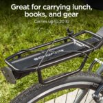 Schwinn Deluxe Alloy Rear Bike Rack, 20 lbs Capacity, Lightweight, Compact and Durable Construction, Fits Most Adult Bicycles, Cargo Options for Backpack, Gear & More, Bicycle Rack for Back of Bike - Image 2