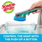 Scotch-Brite Advanced Soap Control Non-Scratch Dishwand Kit, 1 Dish Wand & 5 Sponge Refills, Prevents Soap from Leaking, Leak-Free Guarantee, Best for Nonstick Pots and Pans, Glass, Tubs, & Showers - Image 2
