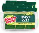 Scotch-Brite Heavy Duty Scrub Sponges, For Washing Dishes and Cleaning Kitchen, 9 Scrub Sponges