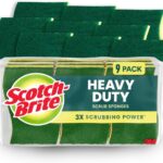 Scotch-Brite Heavy Duty Scrub Sponges, For Washing Dishes and Cleaning Kitchen, 9 Scrub Sponges