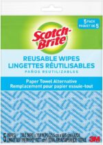 Scotch-Brite High Performance Kitchen Wipes, 5-Wipes/Bag, 12 Bags/Case (60 Wipes Total)