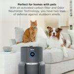 Shark Air Purifier for Home, NeverChange Max, 1,300 sq. ft. for Large Room, Kitchen, Home Office, HEPA-Exceeding Filter, Captures Pollutants, Pet Dander, Dust, Odor, Smoke, and More, HP301, Grey - Image 2