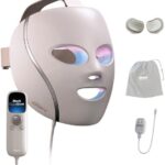 Shark CryoGlow LED Face Mask with Under-Eye Cooling, Anti-Ageing & Blemish Repair, Red & Blue LED, Infrared Light Therapy, USB-C, Remote Control, Storage Bag, Adjustable Straps, Rose Glow, FW312PK