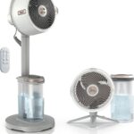 Shark FlexBreeze Pro Mist Fan, Indoor & Outdoor Oscillating Cooling Fan with Misting for Home & Patio, Floor & Tabletop, Portable Cordless & Corded, 24Hr Battery, Remote, White, FA302WH​