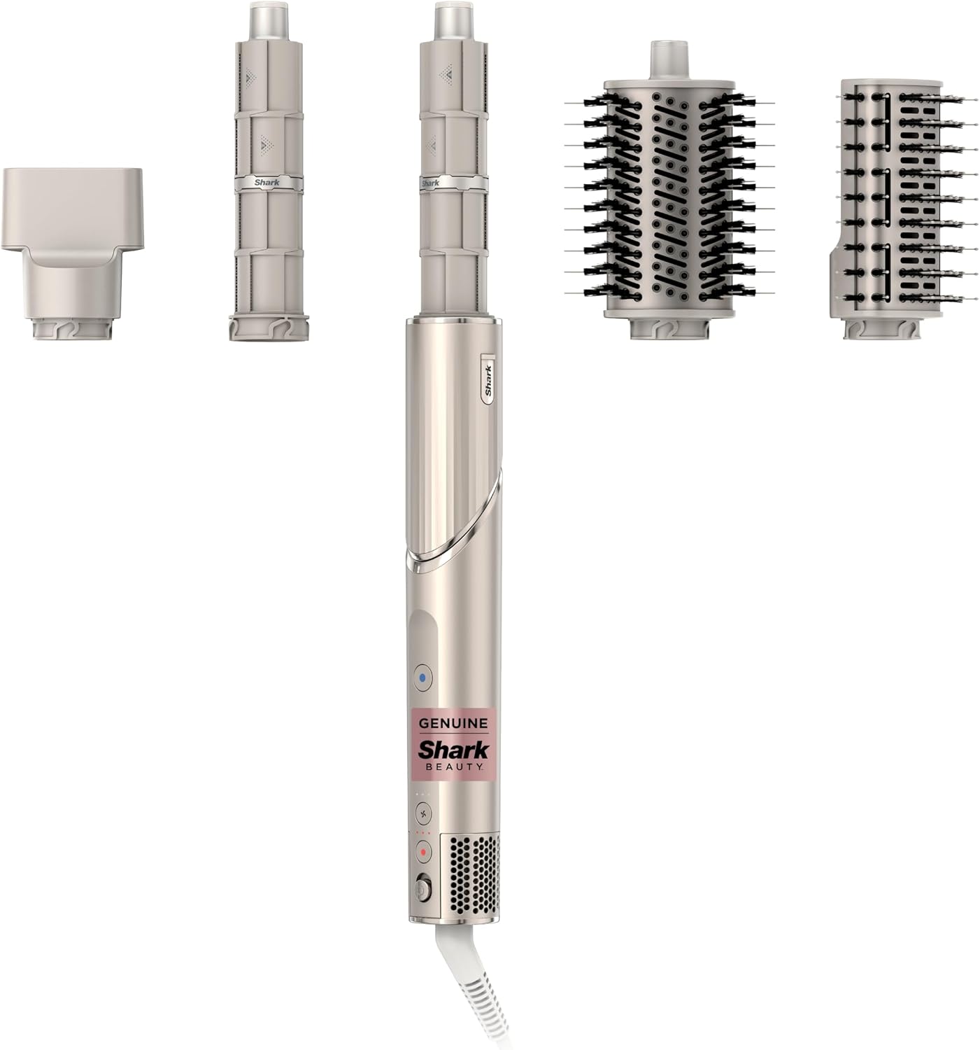 Shark-HD430REF-Refurbished-FlexStyle-Air-Styling-Drying-System-Powerful.jpg Shark HD430REF (Refurbished) FlexStyle Air Styling & Drying System, Powerful Hair Dryer Brush & Multi-Styler with Auto-Wrap Curlers, Paddle Brush, Oval Brush, Concentrator Attachment, Stone (Renewed) - Image 1