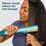 Shark SilkiPro™ Straight | Wet-to-Dry Hair Straightener + Rapid Blow Dryer | 3 Interchangeable Combs | Ultra-Fast Drying | No Heat Damage | for All Hair Types | Rose Petal | HT400PK - Image 2