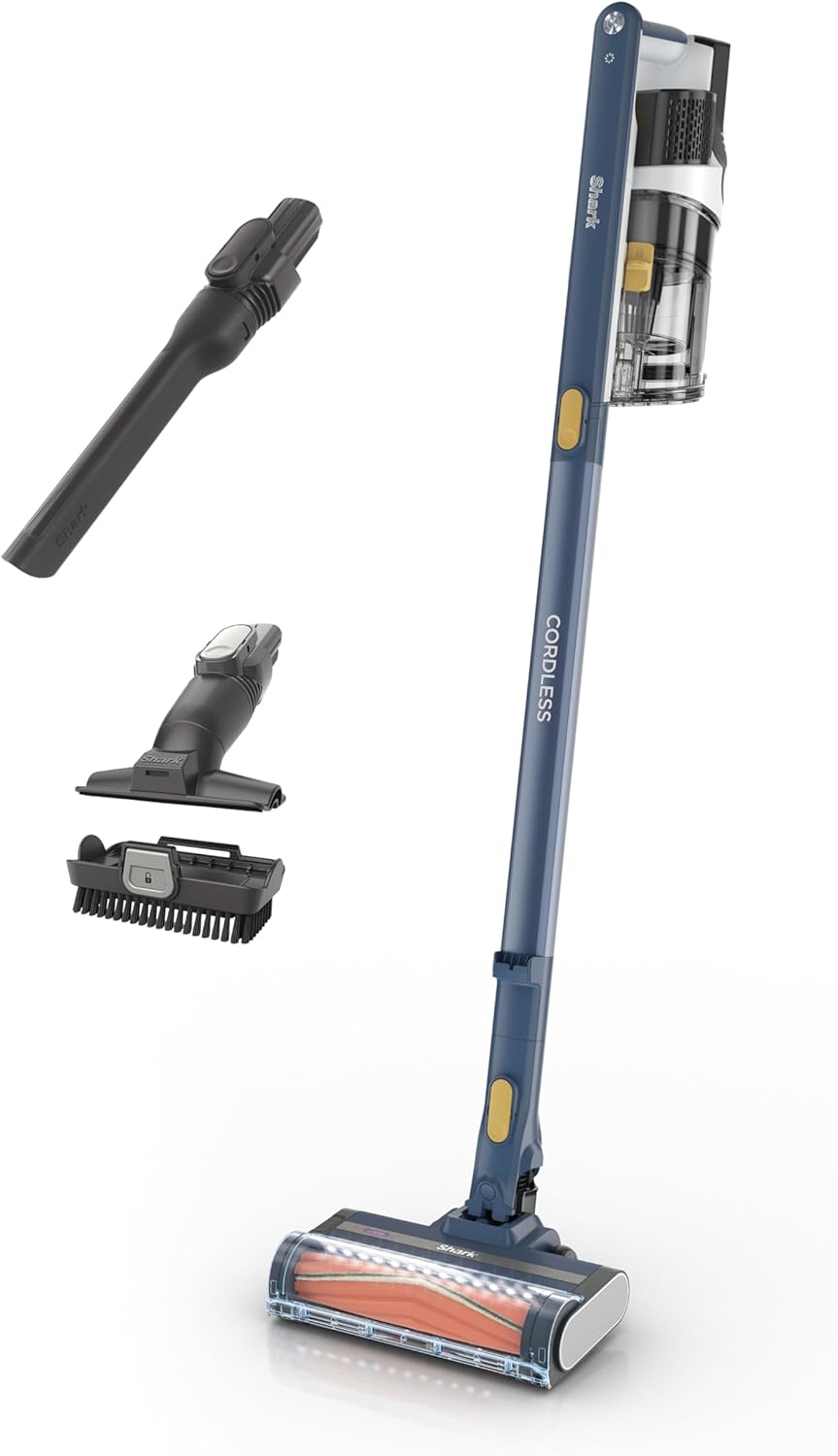 Shark®-Cordless-Pet-Cordless-Lightweight-Stick-Vacuum-Cleaner-Self-Cleaning.jpg Shark® Cordless Pet, Cordless Lightweight Stick Vacuum Cleaner, Self Cleaning Brushroll, 40 Min Runtime, Removable Handheld, XL Dust Cup, Moonlight Blue, IY143H (2026 Release) - Image 1