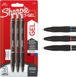 Sharpie S-Gel | Gel Pens | Medium Point (0.7mm) | Black, Red & Blue Ink | 3 Count