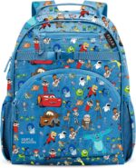 Simple Modern Medium Disney Pixar Toddler Backpack for School Girls and Boys | Kindergarten Elementary Kids Backpack | Fletcher Collection | Kids - 15" tall | Pixar Mashup on Blue