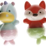Skip Hop Baby Bath Toy, Zoo Mix & Match Flippers, Unicorn/Fox
