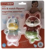 Skip Hop Baby Bath Toy, Zoo Mix & Match Flippers, Unicorn/Fox - Image 2