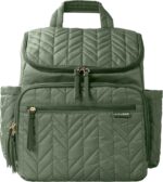 Skip Hop Diaper Bag Backpack: Forma, Multi-Function Baby Travel Bag with Changing Pad & Stroller Attachment, Sage