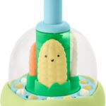 Skip Hop Press & Spin Baby Toy, Farmstand What's Poppin Corn Spinner