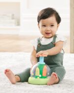 Skip Hop Press & Spin Baby Toy, Farmstand What's Poppin Corn Spinner - Image 2