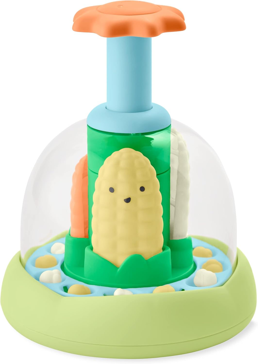 Skip-Hop-Press-Spin-Baby-Toy-Farmstand-Whats-Poppin.jpg Skip Hop Press & Spin Baby Toy, Farmstand What's Poppin Corn Spinner - Image 1