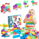 Soft Building Blocks for Toddler, Blocks for Kids 6 Months and up, Large Creative Stacking Blocks 20 PCS STEM Toddler Toys Gifts, Educational Baby Blocks Colorful Soft Block Sets