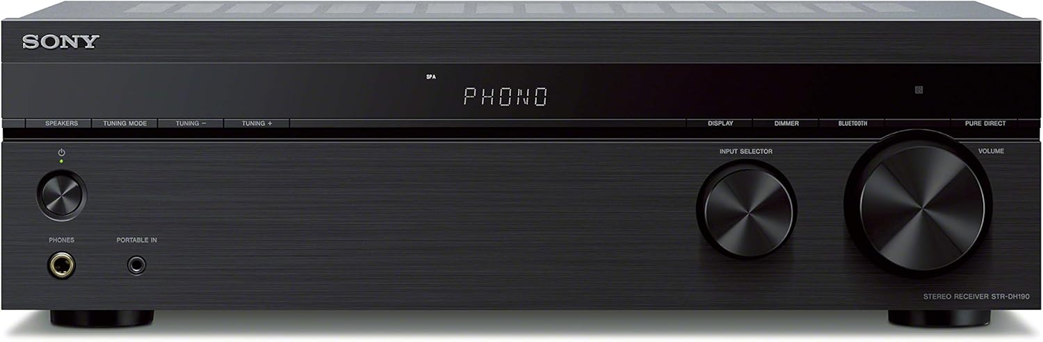 Sony-STRDH190-2-ch-Home-Stereo-Receiver-with-Phono-Inputs.jpg Sony STRDH190 2-ch Home Stereo Receiver with Phono Inputs & Bluetooth Black - Image 1