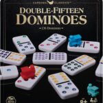 Spin Master Games Double 15 Dominoes Set in Storage Tin Classic Tile Game