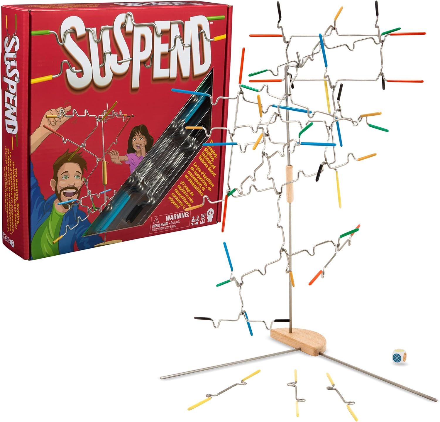 Spin-Master-Games-Suspend-A-Balancing-Family-Game-of-Tricky.jpg Spin Master Games, Suspend, A Balancing Family Game of Tricky Hangs & Steady Hands, Family Game Night, Learning Toy, 1-4 Players, for Ages 6 & Up - Image 1