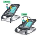 Summer Infant 2-in-1 Bouncer & Rocker Duo (Gray and Teal) Convenient and Portable Rocker and Bouncer for Babies Includes Soft Toys and Soothing Vibrations - Image 2