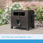 Suncast 175 ft. Wicker Style Resin Hose Hideaway with Hose Guide, Java, Made in the USA - Image 2