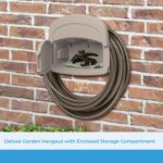 Suncast CPLDHH15000 Deluxe Garden Hangout with 150-Foot Capacity And Enclosed Storage Compartment, DHH150 Hose Hanger, No Size, Light Taupe - Image 2