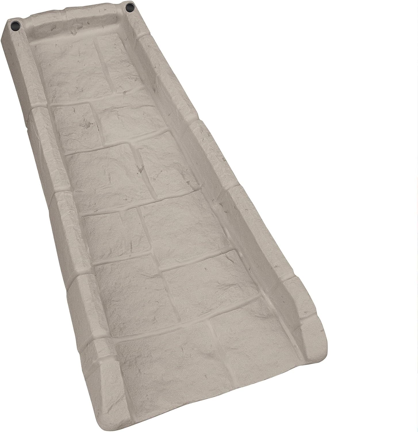 Suncast-Easy-Assembly-Outdoor-Decorative-Poly-Composite-Rain-Gutter-Downspout.jpg Suncast Easy Assembly Outdoor Decorative Poly Composite Rain Gutter Downspout Splash Block Effective in Any Type of Weather, Stone Light Taupe - Image 1