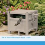 Suncast Garden Hose Reel Hideaway for 5/8" Vinyl Hose, Retracting Storage of 100ft, Light Taupe - Image 2