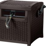 Suncast Hose Reel with Smart Trak Hose Guide, Water-Tight Connection, Durable Resin Construction, 225' Hose Capacity, Brown, Made in the USA