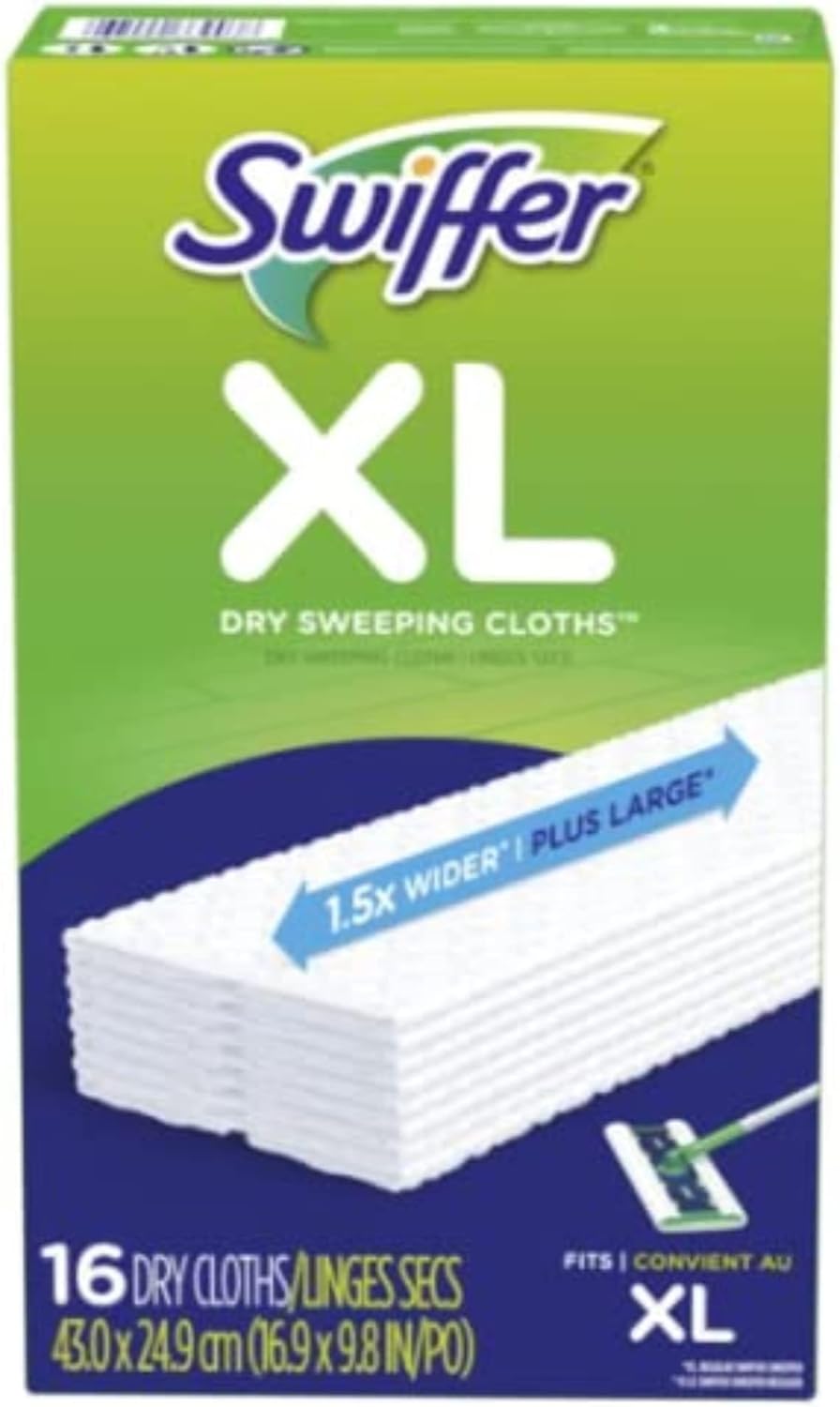 Swiffer-Sweeper-X-Large-Disposable-Sweeping-Cloths-White-16-Count-Boxes-Pack.jpg Swiffer Sweeper X-Large Disposable Sweeping Cloths, White, 16-Count Boxes (Pack of 3) - Image 1