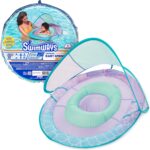 SwimWays Baby Spring Float, Baby Pool Float with Canopy, Swim Training PFD, Swimming Pool Accessories for Babies and Toddlers 9-24 Months, Mermaid