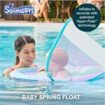 SwimWays Baby Spring Float, Baby Pool Float with Canopy, Swim Training PFD, Swimming Pool Accessories for Babies and Toddlers 9-24 Months, Mermaid - Image 2