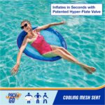 SwimWays Spring Float Premium Papasan Pool Lounger, Inflatable Pool Floats Adult with Fast Inflation for Ages 15 & Up - Image 2