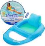 SwimWays Spring Float Premium Recliner Pool Lounger, Inflatable Pool Floats for Adults with Fast Inflation, for Ages 15 & Up