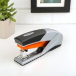 Swingline Stapler, 25 Sheet Capacity, Optima 25, Jam Free, Reduced Effort, Soft Grip, Orange and Gray (66402) - Image 2