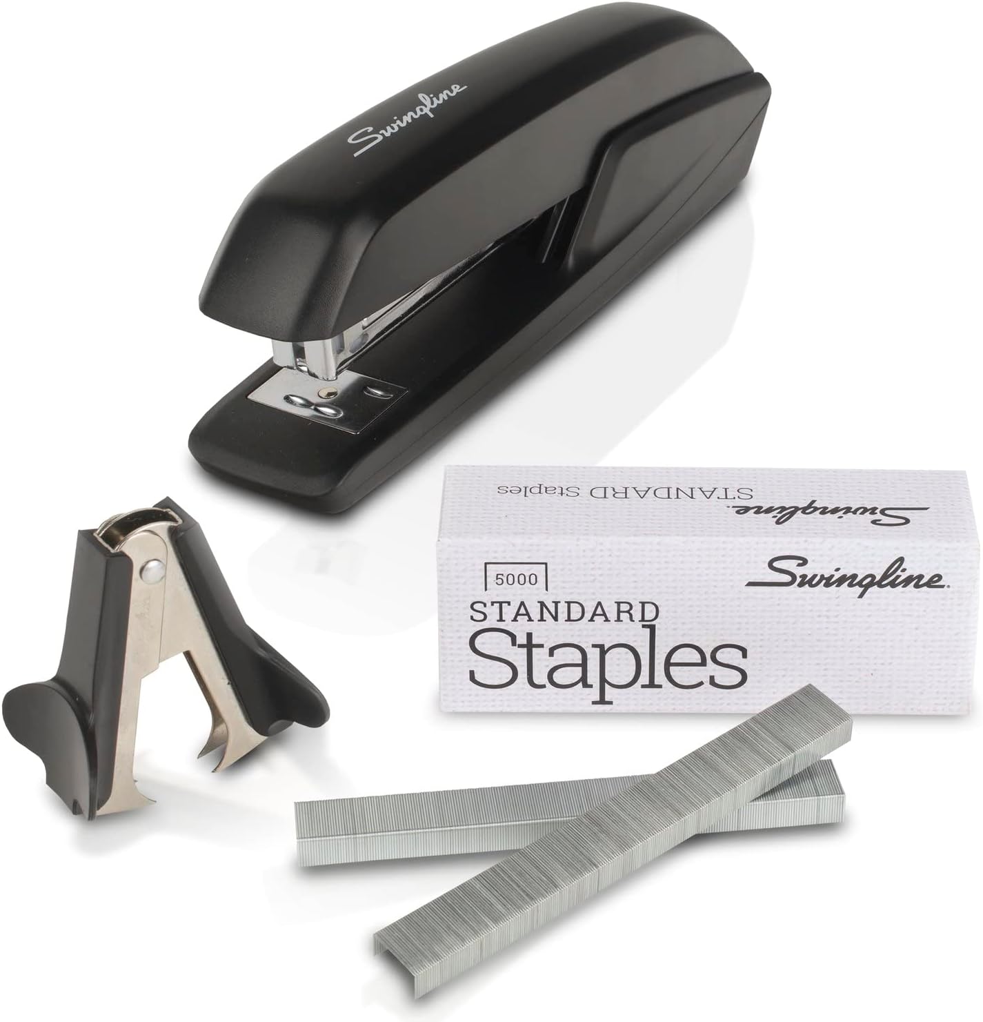 Swingline-Stapler-Value-Pack-20-Sheet-Capacity-Jam-Free-includes.jpg Swingline Stapler Value Pack, 20 Sheet Capacity, Jam Free, includes Standard Stapler, 5000 Staples and Staple Remover, Black (54551) - Image 1