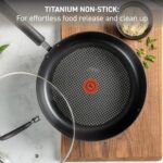 T-Fal Ultimate Hard Anodized Nonstick Fry Pan With Lid 12 Inch, Oven Broiler Safe 400F, Lid Safe 350F, Cookware, Pots and Pans, Kitchen Frying Pans, Skillets, Home, Dishwasher Safe, Onyx - Image 2