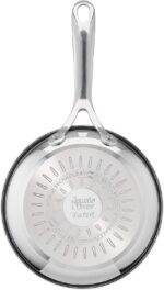 T-Fal x Jamie Oliver Nonstick Coated Stainless Steel Pans 8", 9.5" & 11", Frypan Set Induction Compatible, Oven Safe up to 500°F, Chef's Stainless Steel Skillet, Frying Pan, Silver - Image 2