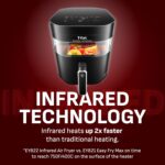 T-fal Infrared Air Fryer, 2x Faster Than Traditional Heating*, Large Air Fryer Dehydrator Combo, 8 Cooking Functions, Window With Light, No-Shake Technology, Dishwasher Safe, 1800W, Black - Image 2