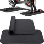 TOBWOLF 2PCS Non-Slip Mat Compatible with Peloton Bike, Concept 2 Rowing Machine, Exercise Bike Mat, Mat Protect Hardwood Floor Carpet for Home Gym, Workout Mat for Bike Trainer, Stationary Spin Bike