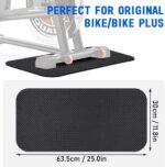 TOBWOLF 2PCS Non-Slip Mat Compatible with Peloton Bike, Concept 2 Rowing Machine, Exercise Bike Mat, Mat Protect Hardwood Floor Carpet for Home Gym, Workout Mat for Bike Trainer, Stationary Spin Bike - Image 2