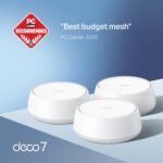 TP-Link Deco 7 BE25 Dual-Band BE5000 WiFi 7 Mesh Wi-Fi System | 4-Stream 5 Gbps, 240 Mhz | Covers up to 6,600 Sq.Ft | 2X 2.5G Ports Wired Backhaul | VPN,MLO, AI-Roaming, HomeShield, 3-Pack - Image 2