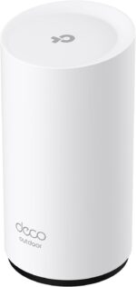 TP-Link Deco 7 Outdoor BE25 BE5000 Dual-Band Wi-Fi 7 Mesh Extender – Up to 2,800 sq. ft., Dual 2.5G PoE+ Ports, IP65 Waterproof, MLO, Multiple Mounting Options, Secure by Design, 1-Pack