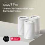 TP-Link Deco 7 Pro BE63 Tri-Band WiFi 7 BE10000 Whole Home Mesh System - 6-Stream 10 Gbps, 4x2.5G Ports Wired Backhaul, 4X Smart Internal Antennas, VPN, HomeShield, Free Expert Support (3-Pack) - Image 2