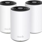 TP-Link Deco XE75 AXE5400 Tri-Band WiFi 6E System - Wi-Fi up to 7200 Sq.Ft, Engadget Rated Best for Most People, Replaces WiFi Router and Extender, AI-Driven New 6GHz Band, 3-Pack